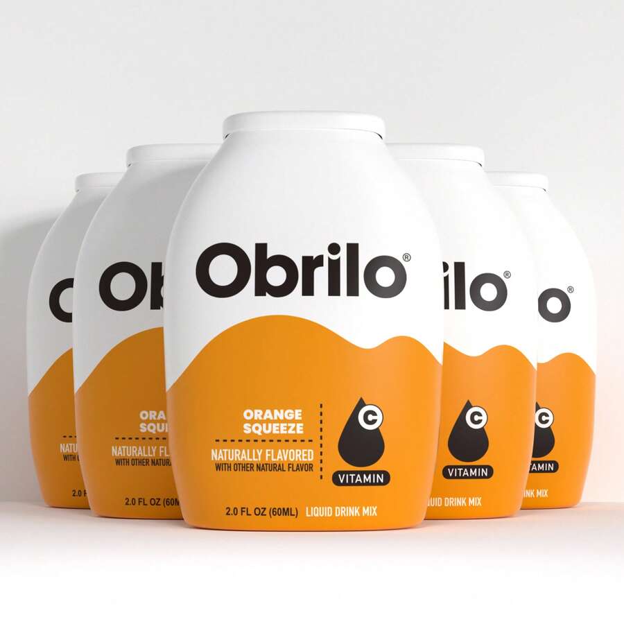 Obrilo Water Enhancer Liquid Flavoring Drops - ZERO Sugar/Calorie, Dye Free, Naturally Flavored Drink Syrup - 柳橙汁 - 查看 1