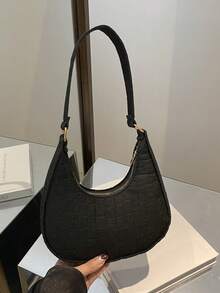 1pc Vintage Crocodile Texture Underarm Handbag, Fashionable Versatile Shoulder Bag For Women - Multicolor - View 3