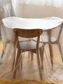 1 Cubierta de polvo desechable multiusos, película protectora de plástico grueso a prueba de polvo y polvo para la decoración de muebles, película protectora rociada por artesanos, película protectora doméstica con cinta adhesiva, que proporciona protección impermeable durante la renovación y limpieza de muebles, película de PE transparente e inodora, adecuada para escuelas, oficinas, familias y viajes, y se puede usar para bolsas, organizadores y almacenamiento.