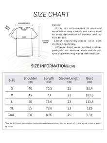 Camiseta Tops casuales de mujer con estampado de zapatos de tacón y texto 220 g de algodón puro grueso y cómodo - Blanco - Ver 5