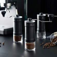 Handheld Manual Coffee Grinder, Portable Hand Crank Burr Mill For Pour-Over Brewing, Small Household Coffee Grinding Machine.