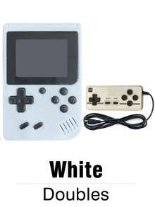 1pc Retro Game Console With 400 Nostalgic Classic Games Built In 3.0-Inch Large Screen Can Be Connected To TV Supports Two-Player Battle Old-Fashioned Red And White Machine Mini Portable Handheld Rechargeable Holiday Birthday Gift For Men And Women