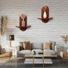 1 pieza/2 piezas Estantes de pared de arcoíris de madera bohemio, estante colgante bohemio, estantería de pared para libros para sala de estar, baño, dormitorio, aula, oficina, decoración de pared