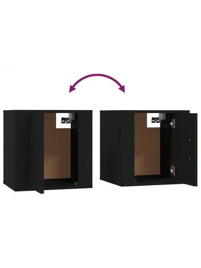 VidaXL TV Wand Units Pcs 40x34.5x40 Cm Zwart view 9