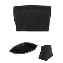 Felt Handbag Organizer With Zipper Key Phone Purse Insert For Women Tote Bag Portable Travel Cosmetic Organizer With Multi-Pocket Inner Bag Winter Fall