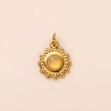 1 pieza Moda Acero Inoxidable Dorado Serie Sol Luna Sol Luna Arcoíris Sol Sonriente Estrella Colgante, Adecuado para DIY Collares Creativos, Pulseras, Pendientes, Cadenas de Bolso, Llaveros, Chapado en Oro de 18K, Impermeable y a Prueba de Sudor, Adecuado para Uso Diario de Ocio