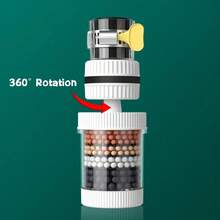 Removable And Washable 6-Layer Faucet Filter Universal Splash-Proof Water-Saving Device Kitchen Tap Water Filter Nozzle - New Type-white - View 4