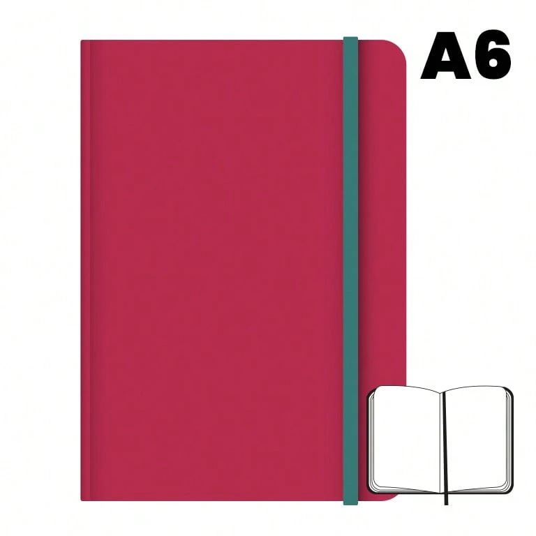 campus Notebooks - Fuchsia Pink - Smooth Leaves - View 1