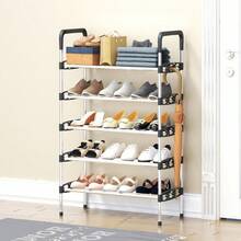 1 Pezzo Portascarpe salvaspazio, mobile, 3/4/5/6/7 ripiani in metallo e plastica, leggero, facile da montare, portabile da terra, adatto per case, dormitori, ingressi