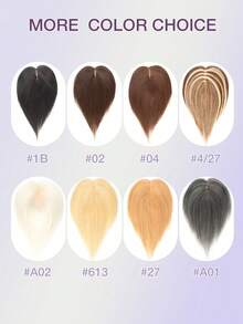 Topo de Cabelo Humano para Mulheres, Cabelo Humano Real, Novo Upgrade de Topo de Cabelo, Penteado Volumoso e Leve, para Cabelos Brancos com Falta de Volume, Cobre Cabelos Grisalhos e Adiciona Volume, Topo de Cabelo Leve e Sem Emendas, Base de Seda, Clipes Embutidos, Peças Realistas de Couro Cabeludo