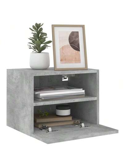 VidaXL TV Wand Unit 40x30x30 Cm, Finished Wood, Concrete Grijs view 5