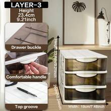 1-6 Tier Office Desk Storage Box With Large Capacity And Transparent DrawersIdeal For Back-To-School Supplies. Perfect For Perfume Room Decoration, Bedroom Dressers, Bathroom Cabinet Accessories, And As A Desk & Drawer Organizer For Home Storage.