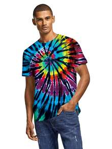 Unisex Retro Tie Dye Shirt For Men Women 70S 80S Hippies Senior Tie-Dye Tee Tshirt 3D Cool Graphic Short Sleeve Novelty Tie Dye Style T-Shirts - Nhiều màu - Xem 1