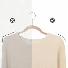 Juego de 50 Perchas de Terciopelo, 41.5 cm de Largo, con Ganchos Giratorios de 360 ° , para Camisas de Abrigo Completas - rosa - Ver 8