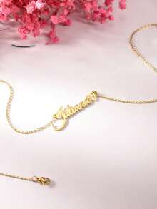 1件定制创意心形吊坠，DIY个性化英文字母名字项链，多种字体可选，1-10个字符可定制，母亲节、万圣节、情人节、生日、周年纪念日、毕业典礼等场合的高端礼物，送朋友的理想之选 - 彩色 - 查看 6