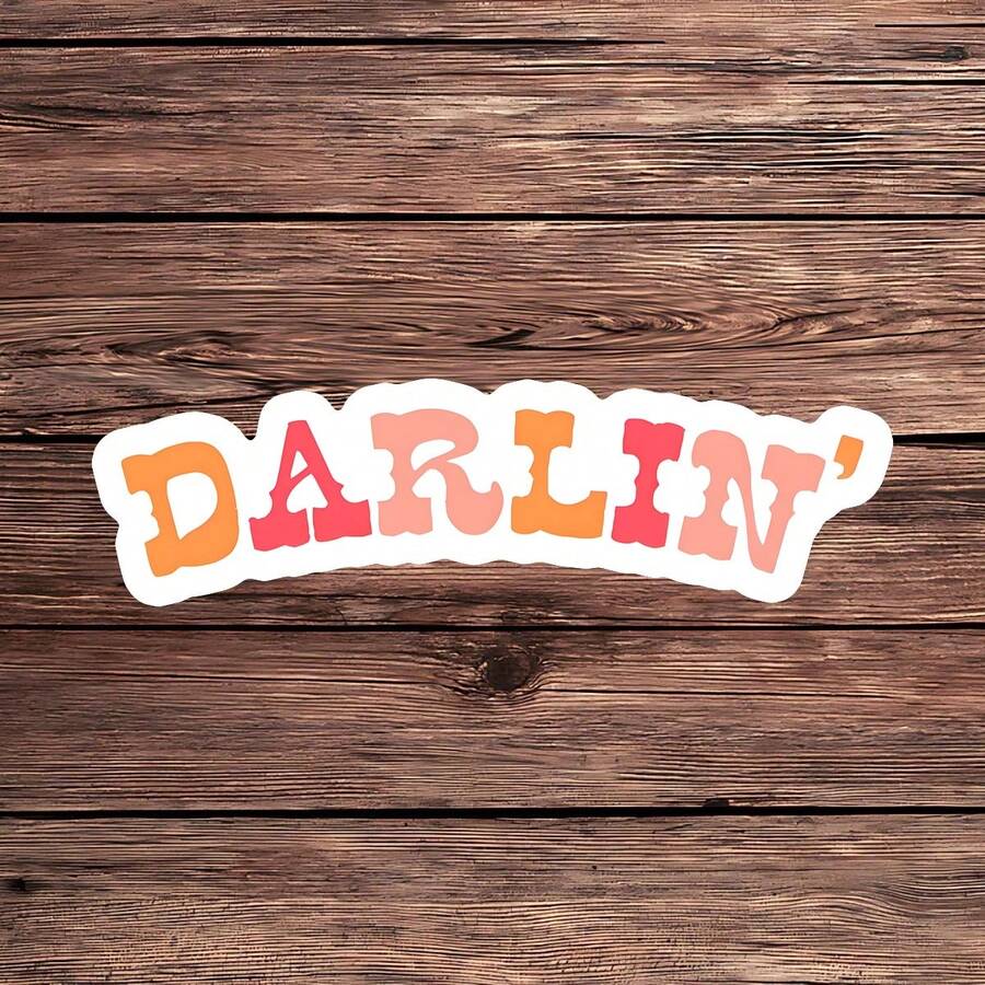1 pièce Autocollant Darlin, Décalcomanie de citation esthétique pour les livres, Cadeau pour les amateurs de livres western, Autocollant vinyle de romance épicée pour ordinateur portable, bouteille d'eau, liseuse et coque de téléphone, un accessoire parfait pour chaque lecteur de romance qui aime l'esthétique western et un livre épicé