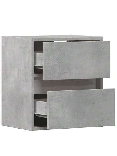 VidaXL TV Wand Unit LED Lighting 41x31x45 Cm Concrete Grijs view 9