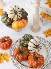 MEHELANY 7 buc dovleci artificiali, dovleci realiști mixți, dovleci falși pentru recuzită de petrecere, decor de casă, festivalul recoltei, plante artificiale de toamnă, Halloween, Ziua Recunoștinței, decor de casă, dovleci simulați, plante artificiale, accesorii pentru decorarea mesei de petrecere cu tematică de recoltă de toamnă, decor de petrecere de ziua de naștere, cadouri de casă nouă