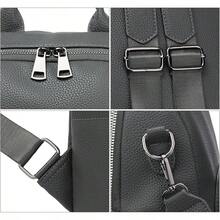 Mini Backpack For Women Fahsion Vegan Leather Backpack Lightweight Ladies Shoulder Bag Small Travel Purses Daily - Grey - View 7