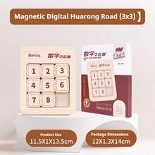 2025 新款 1 套磁性数字华容道拼图 3/4/5/6/7/8/10 个难度等级，儿童早教智能玩具，99 乘法表玩具，益智趣味玩具，生日/节日/万圣节/圣诞节礼物，礼品玩具
