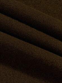 Suéter de punto casual de cuello redondo de unicolor para mujer