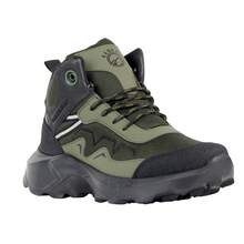 Bota Senderismo para Hombre Ligero Comodo Casual Urbano Antiderrapante Kuali Shoes - Verde militar - Ver 3