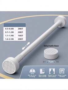 1pc Stainless Steel Retractable Clothes Drying Rack, Suitable For Balcony, Bathroom, Bedroom, No Drilling Required - Multicolor - View 2