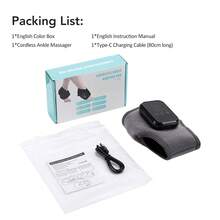 Hailicare Portable Hot Compress Vibration Foot Massager Ankle Joint Protection Heating Strap USB Rechargeable Cordless Ankle Massager With Heat Ankle Heated Brace Wrap Warmer For Plantar - Grey - View 14