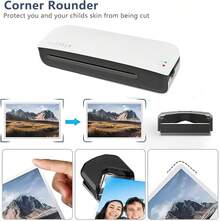 YUGUO HOME - Laminadora Enmicadora Térmica 5 en1,A4 Máquina Laminadora+Cortador de Papel+300 Hojas Laminadoras,Laminador Térmico con Recortadora de Papel y Redondeadora de Esquinas - SL289 - Ver 7