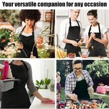 1pc Adjustable Pocket Kitchen Apron - Durable, Polyester Long Apron, Adjustable Size, With Cooking And Baking Pockets, Multipurpose Apron, Outdoor BBQ Apron, Suitable For Thanksgiving And Holiday Cooking, Meal Prep, Gatherings - Multicolor - View 10