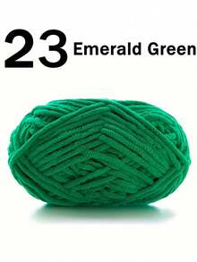 1/2 件天鹅绒柔软纱线，50 克/件，60 米/件，手工 DIY 针织中粗纱冰棒纱，粗涤纶柔软针织纱，适用于 DIY 工艺品，适用于针织和钩编围巾、帽子、鞋子、包包、靠垫、玩偶、毛毯、拖鞋、手工艺钩针项目 - 彩色 - 查看 40