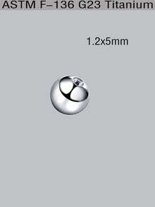 1 PC F136 Titanium Embedded Nail Double Ball Head Right Angle Shiny Skin Implant Nail Double Cone Outerthread Surface Barbell Piercings 90 Degree Dermal Anchor Hide In Skin Piercings Body Jewelry 16G Sexy Unisex - Titanium Color - View 20