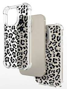 Ốp lưng tương thích với iPhone 16 Pro Max, họa tiết da báo dễ thương, trong suốt, phù hợp cho nữ và bé gái. Tương thích với ốp lưng dòng . - Trong sáng - Xem 2