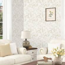 1 Roll Of Ginkgo Leaf Self-Adhesive Wallpaper - Peel-And-Stick Wallpaper, Removable Stickers. Suitable For Living Rooms, Bedrooms, Dining Areas, Hallways, And Home Decor. Ideal For Alcoves, Bookshelves, Cabinets, Tabletops, Furniture Refurbishment, Wall Decoration, Wall Aesthetics, And Dormitory Seasonal Back-To-School Festive Decorations. Gift Stickers. - Apricot - View 7