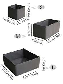 1/3/6/9/12 Pack Foldable Cloth Storage Box Closet Dresser Drawer Organizer Fabric Baskets Bins Containers Divider For Clothes Underwear Bras Socks Lingerie Clothing