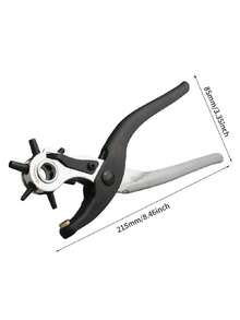 Leder Locher Werkzeug, Multi Loch Größen, Gürtel Locher, Leder Locher Werkzeug, Leder Locher für Gürtel, Gürtel Locher Durchmesser: 4,5/4/3,5/3/2,5/2mm - Aprikosenfarben - Übersicht 6