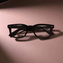 1 Piece Sleek Square Optical Glasses Matte Finish TR90 Anti-Fatigue Frames Ultra-Light Flexible Fit Fashion Accessory 2026 Mother's Day Best Mom Sentimental Heartfelt Unique Thank You Mom Surprise Gift For Mom Grandma Mum Mommy Perfect For Daily Life Office Date - 黑淨 - 查看 3