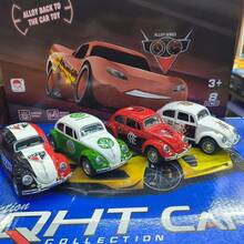 Carrinho Fusca Ferro Fricção Metal Miniatura Brinquedo equipe