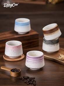 Dengcoo 1 件陶瓷杯、浓缩咖啡杯、茶杯、咖啡配件，非常适合卧室、客厅、下午茶、咖啡厅或酒店使用 - 咖啡杯 - 查看 2