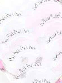 10 szt./zestaw sztucznych rzęs Midsummer Night, niewidoczne, naturalne rzęsy bez makijażu, niezbędne na co dzień dla puszystych dziewczyn (losowa dolna karta)