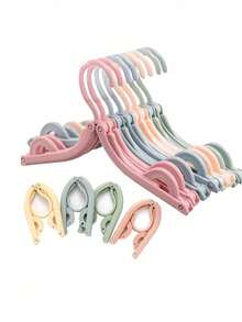 [Tiết kiệm không gian] 1 Giá treo quần áo đa năng, được thiết kế để tiết kiệm không gian và nén, có 32 kẹp để cất giữ và phơi khô, Giá treo quần áo có thể gập lại, Máy sấy đa năng, Kẹp nhựa gia dụng, Móc treo quần áo có nhiều kẹp để treo quần áo và tất, Vật dụng thiết yếu trong gia đình, Lưu trữ khi đi du lịch, Màu sắc và kiểu dáng ngẫu nhiên (PS: Việc mất kẹp trong quá trình vận chuyển là hiện tượng bình thường và không ảnh hưởng đến chất lượng sản phẩm, có thể lắp lại để sử dụng) - Hồng - Xem 10