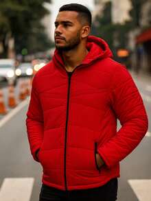 Men's Bobojaco With Hood, Men's Puffer Jacket, Jacket With Front Zipper, Men's Winter Jacket, Men's Removable Vest, Thermal Jacket With Hood, 2-In-1 Jacket, Men's Versatile Jacket, Men's Quilted Vest, Padded Jacket, Men's Warm Jacket, Jacket For Intense Cold, Modern Men's Coat, Men's Casual Jacket, Men's Jacket With Pockets, Jacket For Cold Weather, Men's Urban Jacket, Men's Puffer Vest, Zipper Vest, Winter Vest, Jacket With Light Padding, Men's Practical Jacket, Men's Winter Fashion, Stylish Men's Clothing, Men's Sports Jacket, Bobojaco With Removable Hood, Men's Leisure Jacket, Ideal Vest For Mid-Season, Practical Vest With Side Pockets, Street Jacket, Urban Men's Fashion, Quilted Coat, Lightweight Vest, Bobojaco With Dual Function, Functional Jacket For Everyday Life - 紅色 - 查看 1