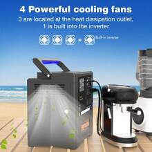 Hepway Portable Power Station 1500W Peak, Foldable Soft-Touch Handle With 1154Wh Large Capacity Solar Power Bank, USB-C PD 60W Backup Lithium Battery Pack Solar Generator For Outdoor Camping, CPAP, Emergency Backup Home Blackout, Hunting Traveling(Solar Panel Not Included) - Black - View 6