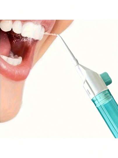 SOKANY Portable Manual High Pressure Flusher, Dental Cleaner, Gargle Device. Made Of ABS, High Pressure Pulse Technology, Button Design, Detachable Nozzle. Ideal For Teeth Cleaning And Oral Care, No Electric Drive Required, Suitable For Home And Travel. Essential For Oral Care | Fashionable Dental Floss Cleaner | Portable Design, Water Flosser