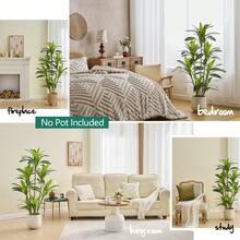 Dracaena Plant Artificial Tree Decor - Tall Fake Tree For Home Decor Faux Plant Indoor Artificial Dracaena Tree For Living Room Bedroom Office Live Streams Decorative Modern Greenery