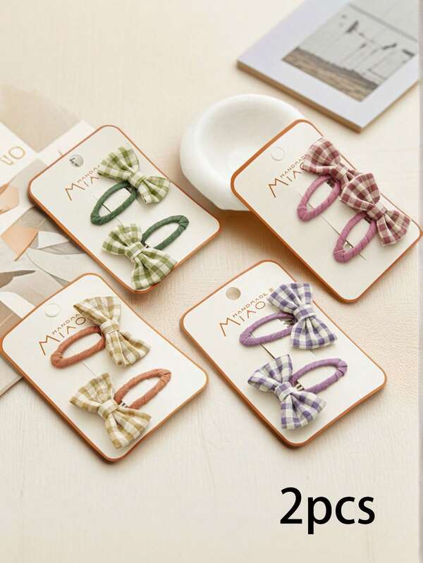 2 Stück Baby Mädchen süße Stoff karierte Schleife Haarspange Haarnadel, niedliches Kinderzubehör, Stoff umwickelte Haarspange, ovale verdickte Wassertropfen Haarspange, Haarzubehör karierte Schleife, Haarzubehör Haarspange, passend zum Kombinieren mit Kleidung und Kopfbedeckungen, geeignet für Geburtstagsfeiern, Partys, zum Verschenken an Freunde und Klassenkameraden, Geschenke, Geschenke, Reisen, Geschenke für Frauen, Haarsachen, Strumpfstopfer