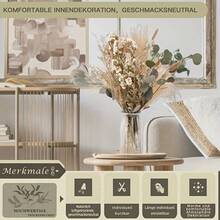 56pcs YN Hi FLOWER Boho Chic Artificial Pampas Grass Decor Set, Brown, Rustic Home & Coffee Shop Ambiance, Perfect For Weddings, Mother's Day Gift, Versatile For Christmas, Summer & Halloween, Durable Faux Plant Decor