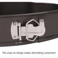 1 Heart-Shaped Cake Mold Round Baking Tray, Detachable Bottom Baking Tray, Non-Stick Round Cheesecake Tray, Perfect For Baking, Weddings, Birthdays, Valentine's Day, Parties, Kitchen Tools, Baking Tools, And Ovens - Black - View 7