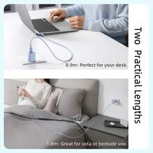 anker 100W USB-C To USB-C Data Cable, Braided Fast Charging Cable, PD Fast Charging, Compatible With MacBook Pro/Air, IPad Pro, Galaxy, Pixel, Switch, Chargers, Laptops - Blue - View 4