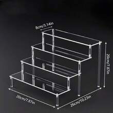 1/2/3/4 层亚克力展示架、透明香水收纳架、纸杯蛋糕架、POP 人物架、派对桌甜点架、梳妆台、房间装饰和收纳 - 均碼 - 查看 16